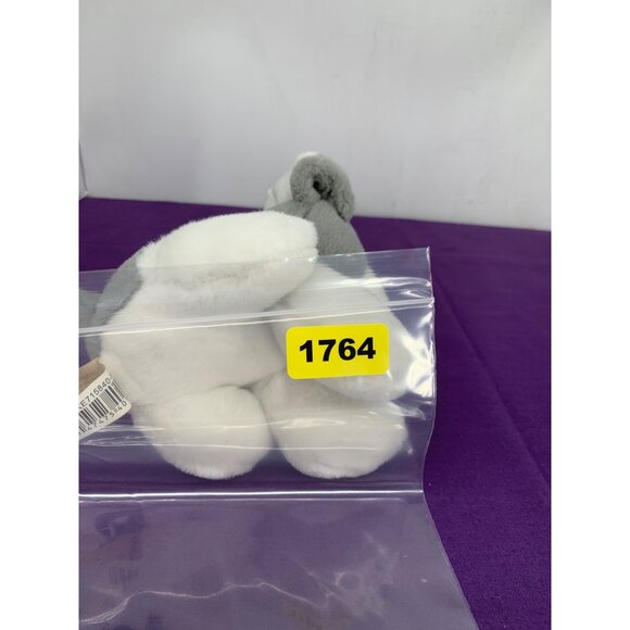 DanDee Small Gray White Terrier Husky Dog Blue White Rabbit Ears Easter Plush St - Picture 9 of 10
